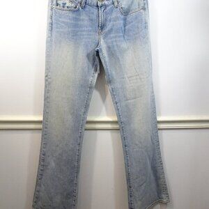 Ralph Lauren Jeans Slim Bootcut Size 32 Faded Jeweled Back Pocket Bling